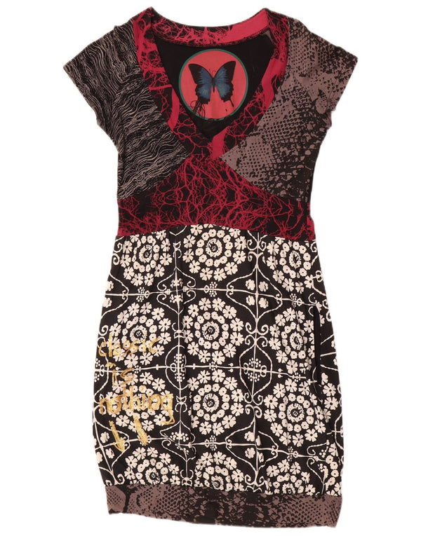 Desigual Vestido tubo gráfico para mujer UK 40 Mediano Multicolor Floral