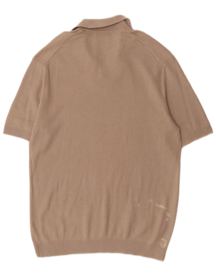 Polo Massimo Dutti Hombre Grande Gris Algodón