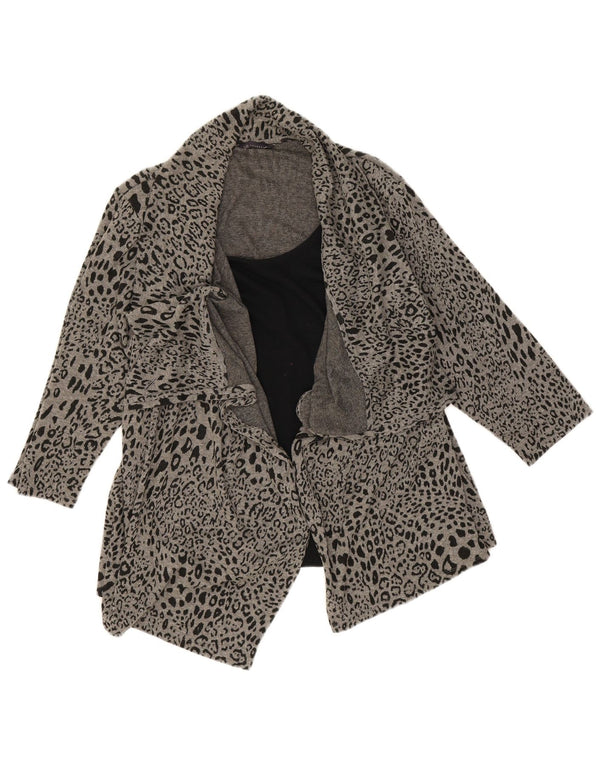 Marks & Spencer Suéter tipo cárdigan asimétrico para mujer UK 20 2XL Gris