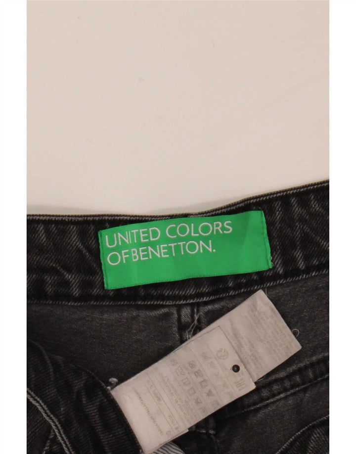 Benetton Vaqueros Tapered Mujer W30 L27 Algodón Gris
