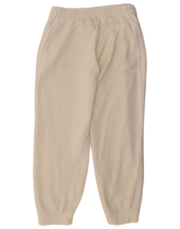 Adidas Pantalones de chándal para mujer Joggers UK 12/14 Medium Off White Cotton