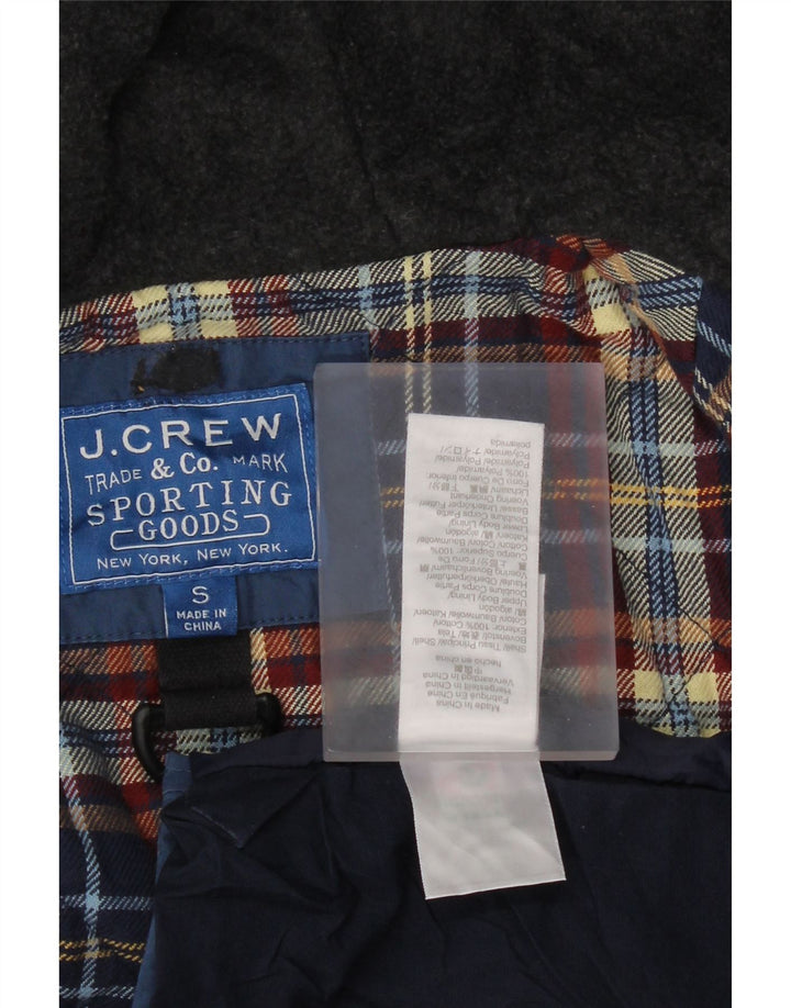 J. Crew Chaqueta cortavientos con capucha para hombre UK 36 Small Blue Cotton