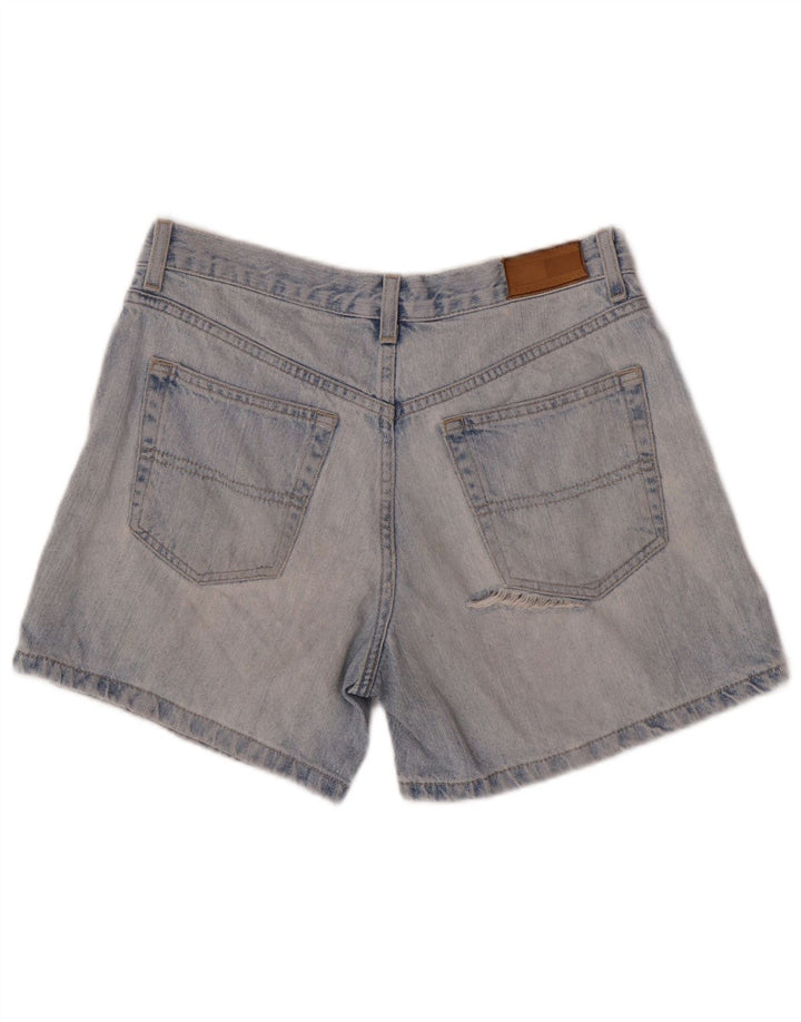 Pantalones Cortos De Mezclilla Desgastados Tommy Hilfiger Mujer W28 Azul Medio