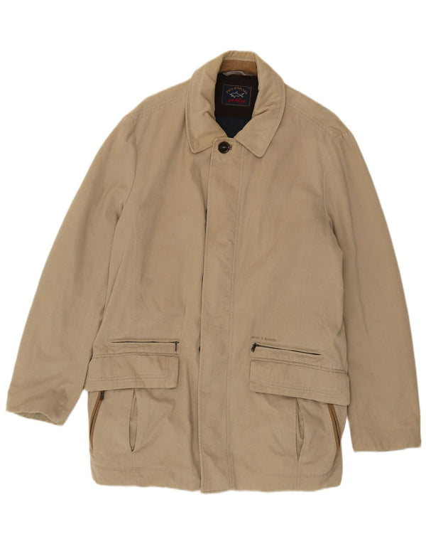Paul & Shark Abrigo cortavientos para hombre UK 42 XL Algodón beige
