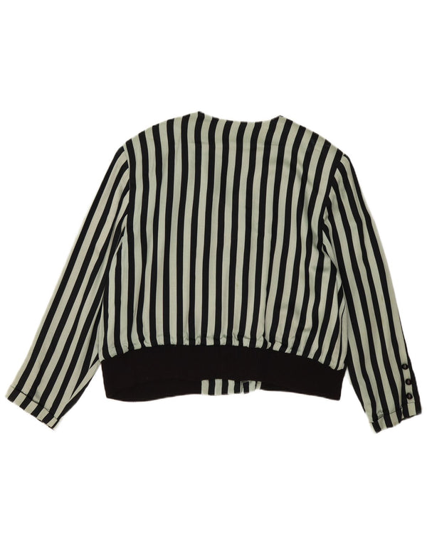 Blusa vintage para mujer EU 44 XL Viscosa a rayas verdes