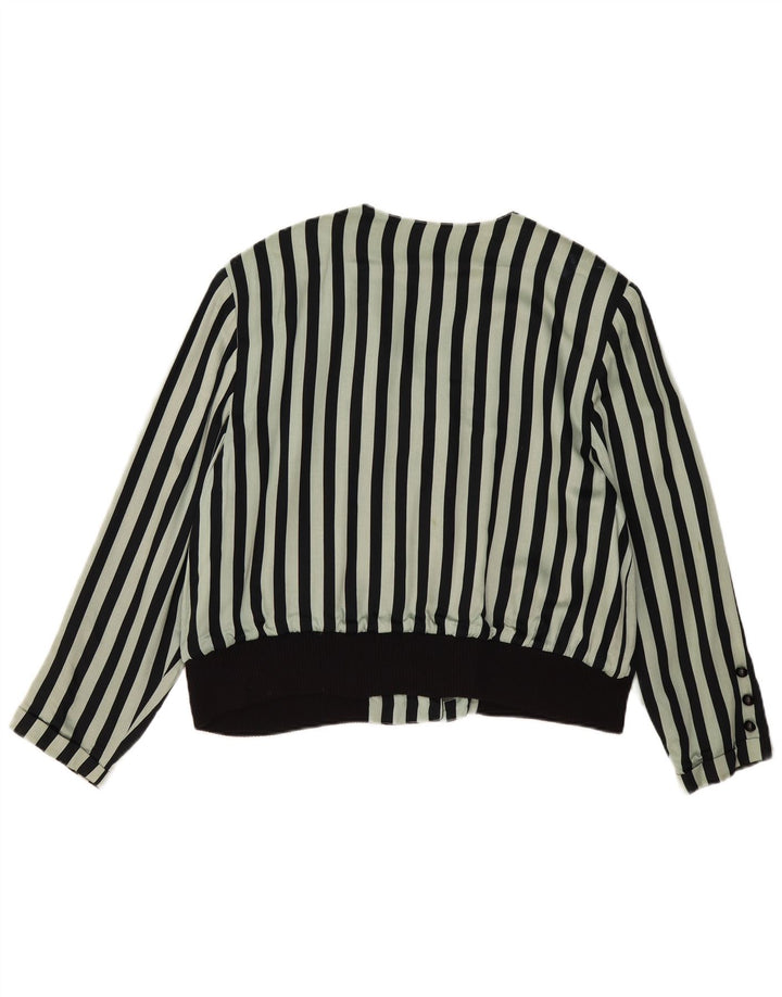 Blusa vintage para mujer EU 44 XL Viscosa a rayas verdes