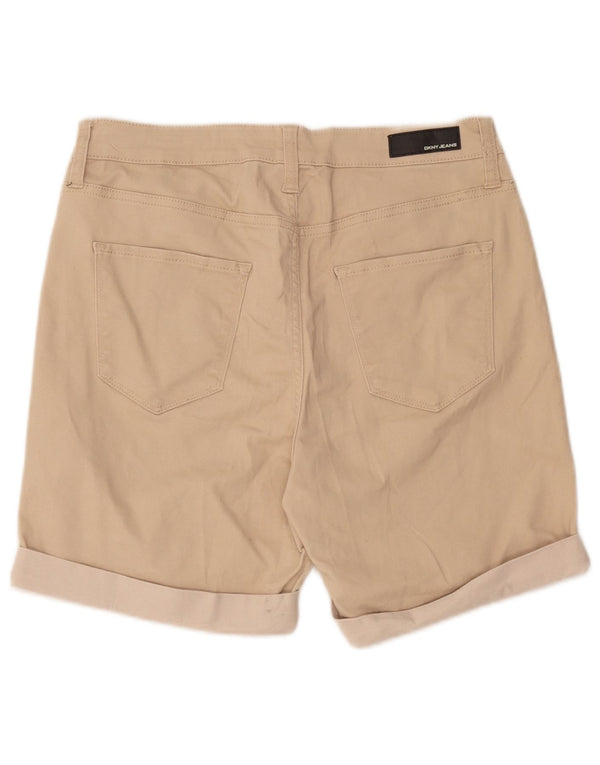 Dkny Pantalones cortos casuales para mujer US 10 grande W32 algodón beige