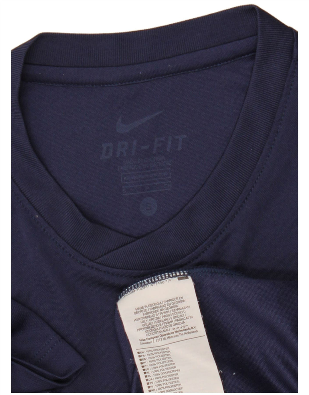 Camiseta Nike Dri Fit para hombre Top Small Azul marino Poliéster