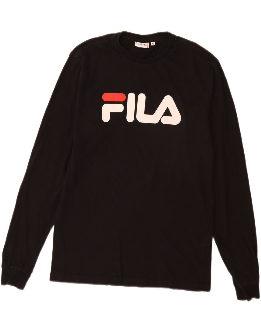 Fila Hombre Graphic Top Manga Larga XS Algodón Negro