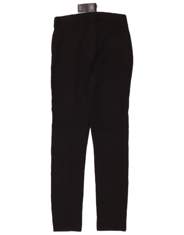 Marks & Spencer Pantalones casuales de talle medio para mujer UK 10 Small W28 L30 Negro