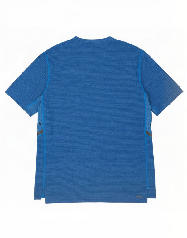 New Balance Mens T-Shirt Top Medium Blue Polyester