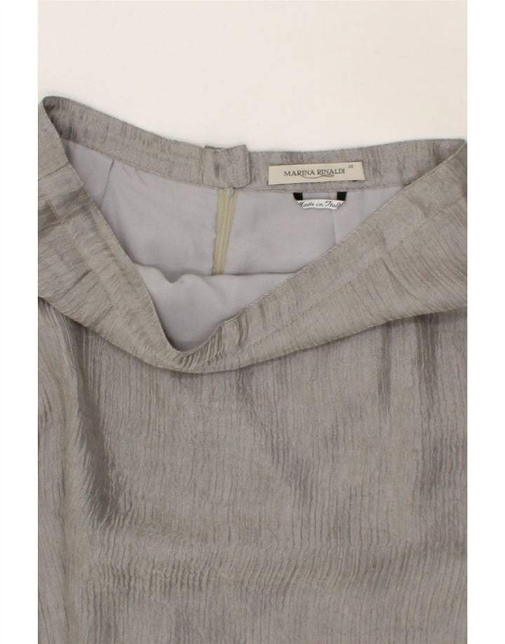 MARINA RINALDI Womens Straight Skirt Size 23 Medium W34 Grey Vintage Marina Rinaldi and Second-Hand Marina Rinaldi from Messina Hembry 