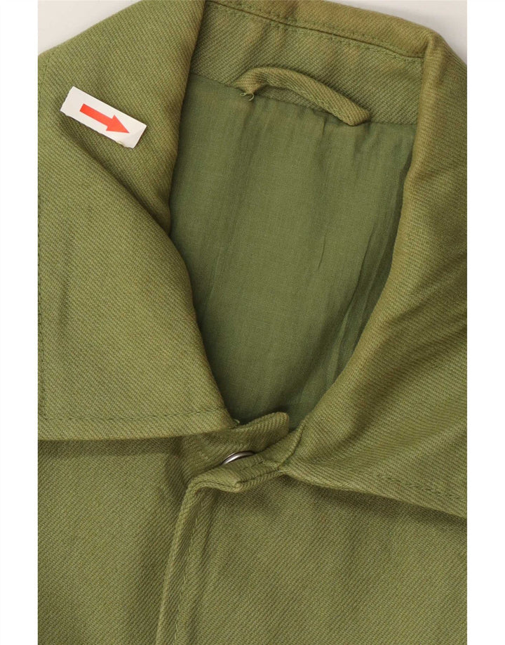 Zara Mens Bomber Jacket UK 36 Small Verde Algodón