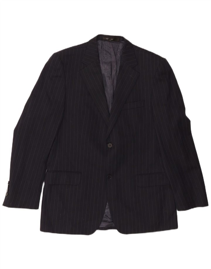 Zara Chaqueta tipo blazer de 2 botones para hombre EU 50 Mediana Lana a rayas negras