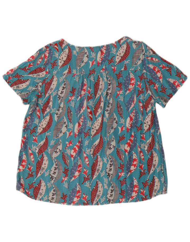 Blusa para mujer de White Stuff UK 44 Grande Viscosa azul floral