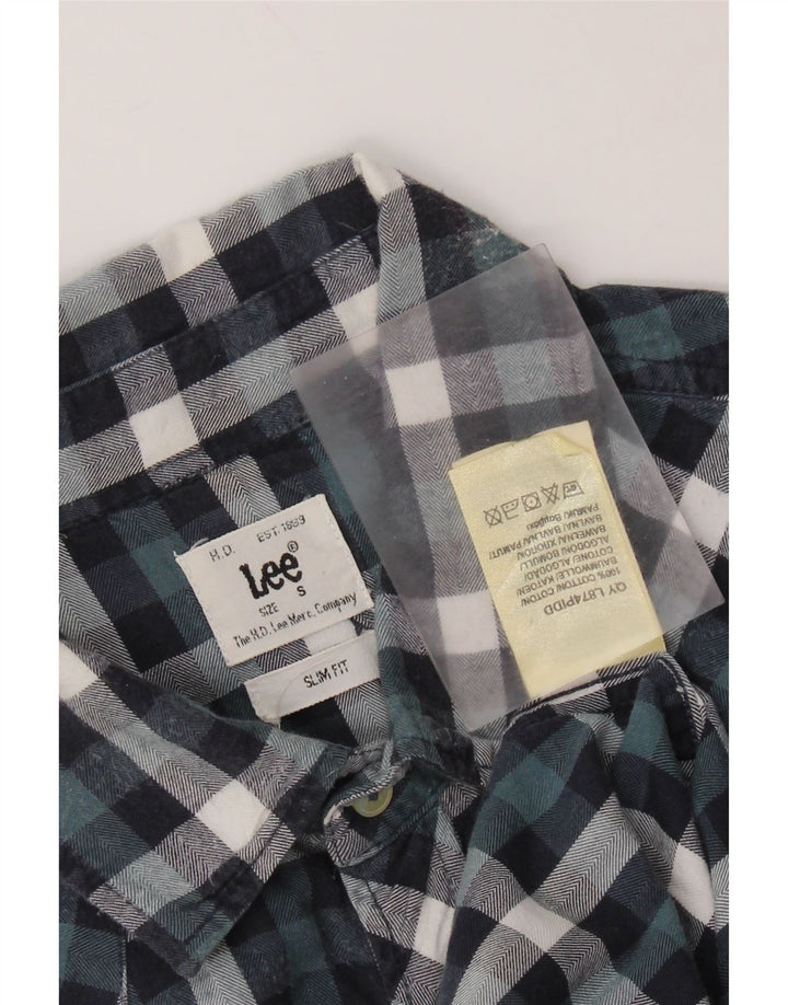 Camisa Lee Slim Fit De Algodón A Cuadros Azul Pequeño |