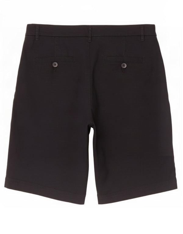 Benetton Pantalones Cortos Chinos Mujer UK 10 Small W30 Negro
