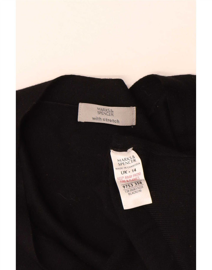 Marks & Spencer - Cárdigan corto para mujer, talla 40, talla M, color negro