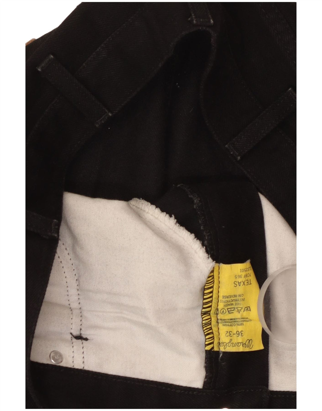 WRANGLER Vaqueros rectos Texas para hombre W36 L32 Algodón negro