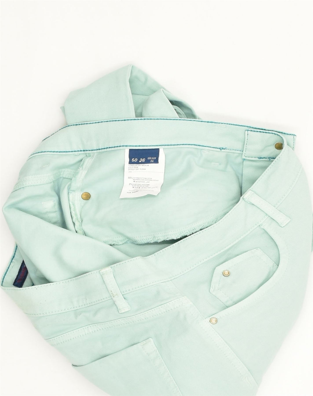 TRUSSARDI Womens Slim Jeans W34 L31 Blue Cotton | Vintage Trussardi | Thrift | Second-Hand Trussardi | Used Clothing | Messina Hembry 