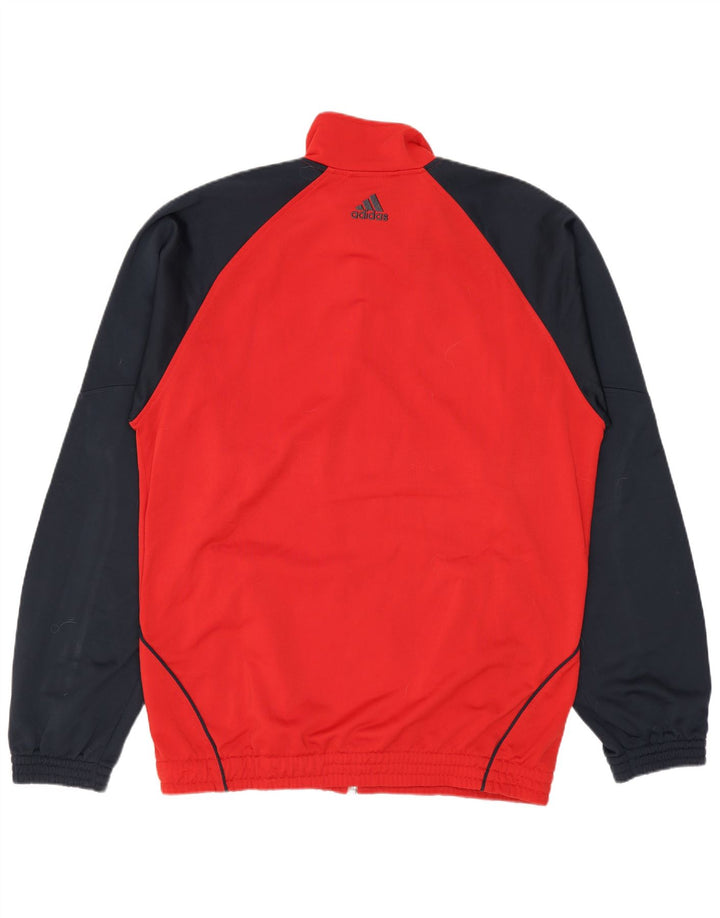 Adidas - Chaqueta de chándal para hombre, talla 38/40, color rojo medio, poliéster