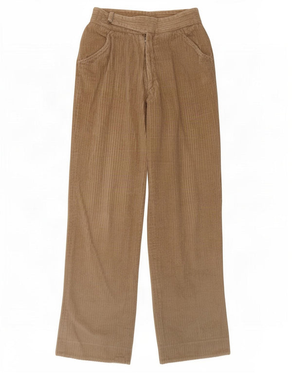 Pantalones de pana de pierna ancha vintage para mujer W25 L30 Beige