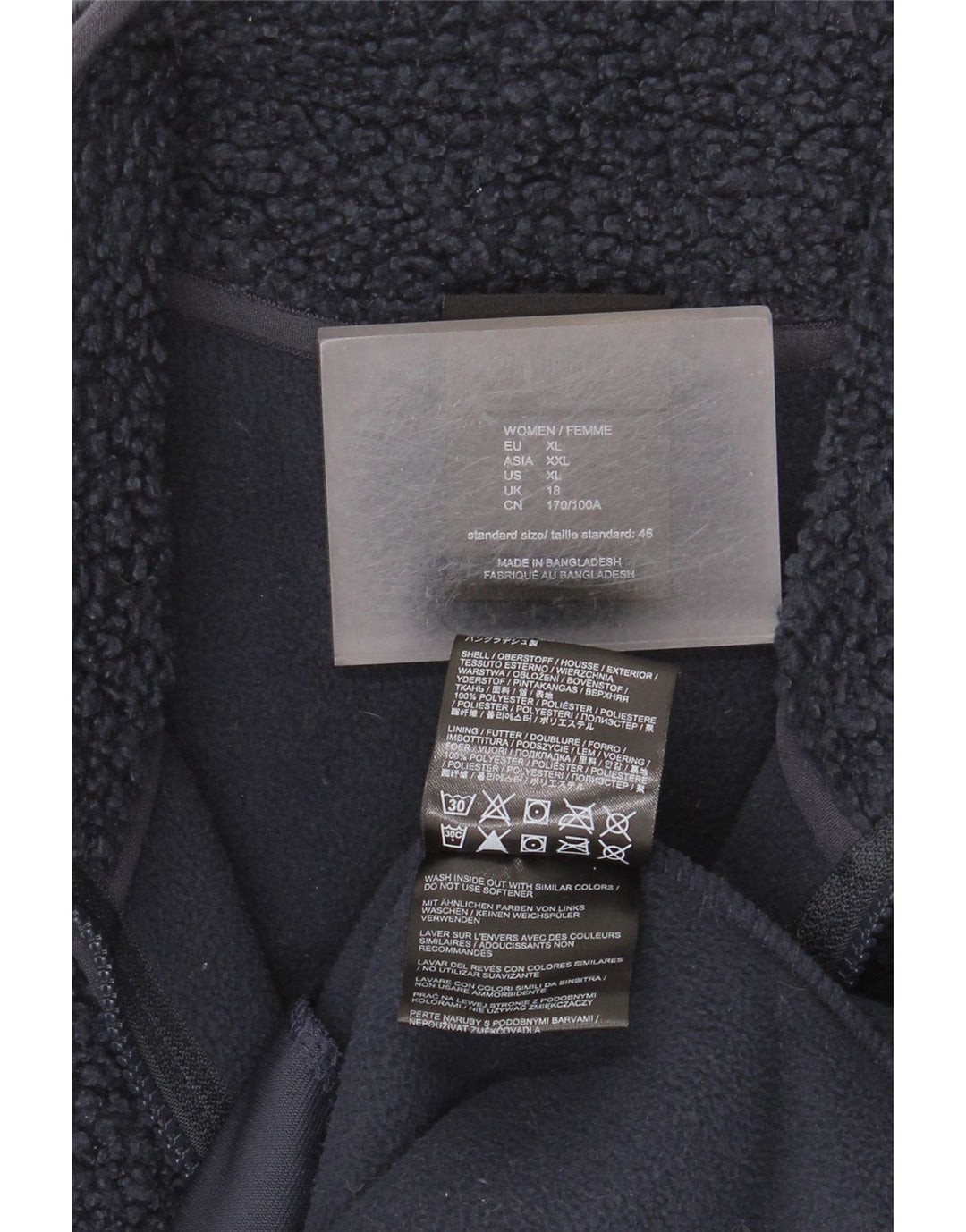 Jack Wolfskin Chaqueta polar para mujer UK 40 XL Poliéster azul marino