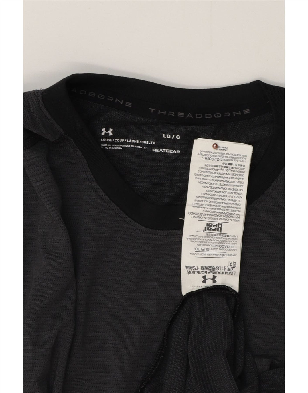 UNDER ARMOUR Camiseta Heat Gear para hombre de manga larga poliéster gris grande