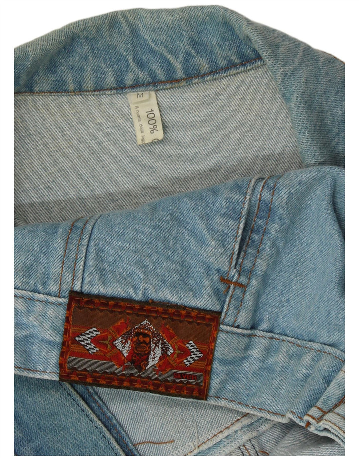 VINTAGE Chaqueta vaquera para hombre Reino Unido 38 Algodón azul medio