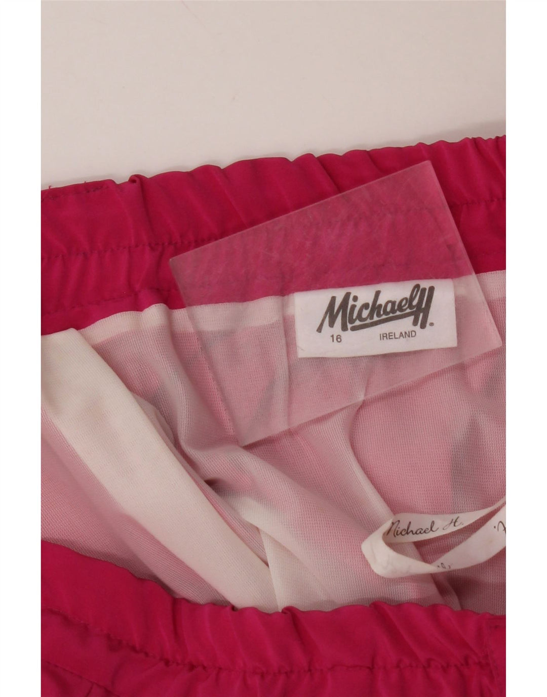 MICHAEL H. Falda plisada para mujer UK 16 Large W32 Poliéster rosa