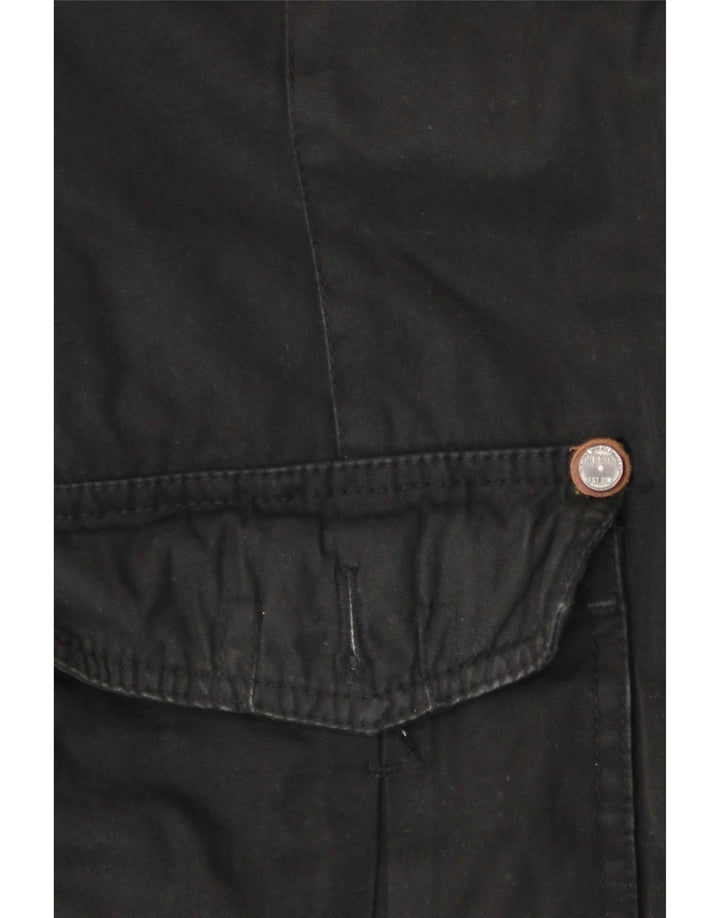 KHUJO Chaqueta Parka con Capucha para Mujer UK 44 Mediana Algodón Negro