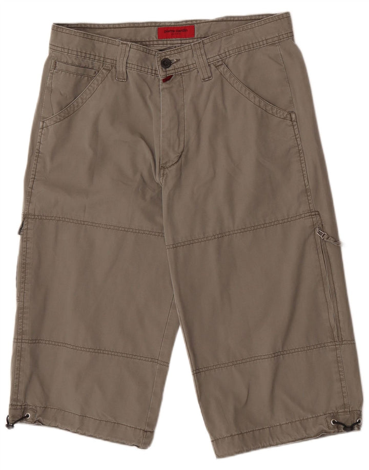 Bermudas tipo cargo para hombre Pierre Cardin W33 Algodón gris medio