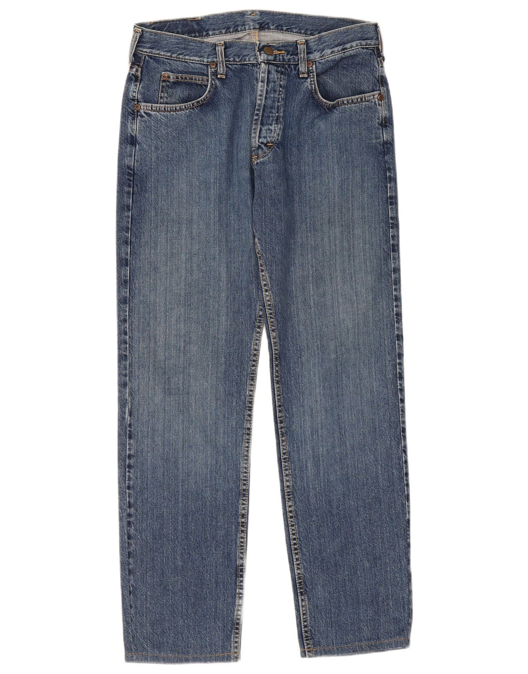 Lee Vaqueros Rectos Seattle Para Hombre W33 L31 Algodón Azul
