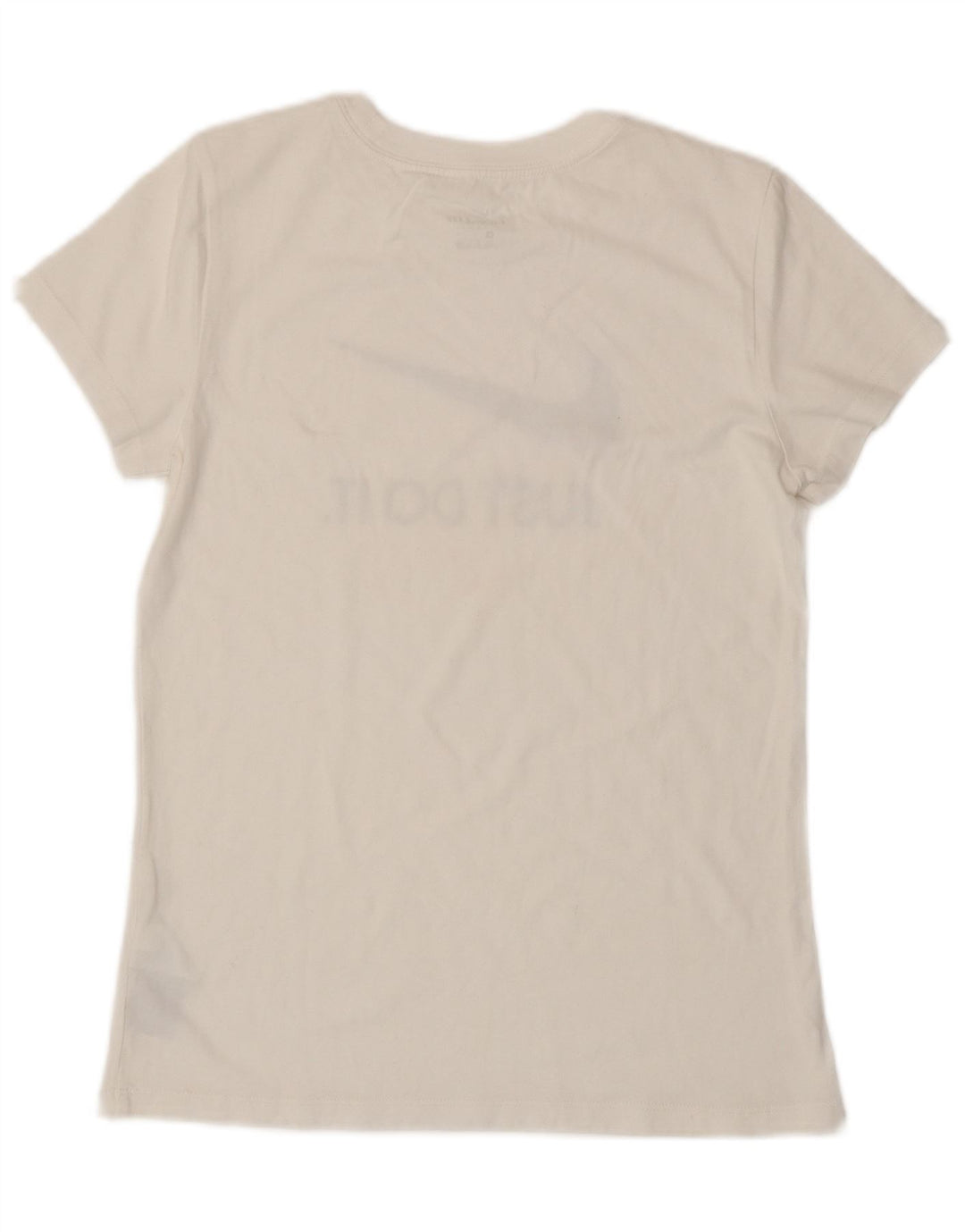 NIKE Camiseta gráfica para mujer Top UK 12 Medium White Cotton