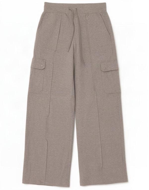 Marks & Spencer Womens Cargo Tracksuit Trousers UK 10 Small Grey Flecked