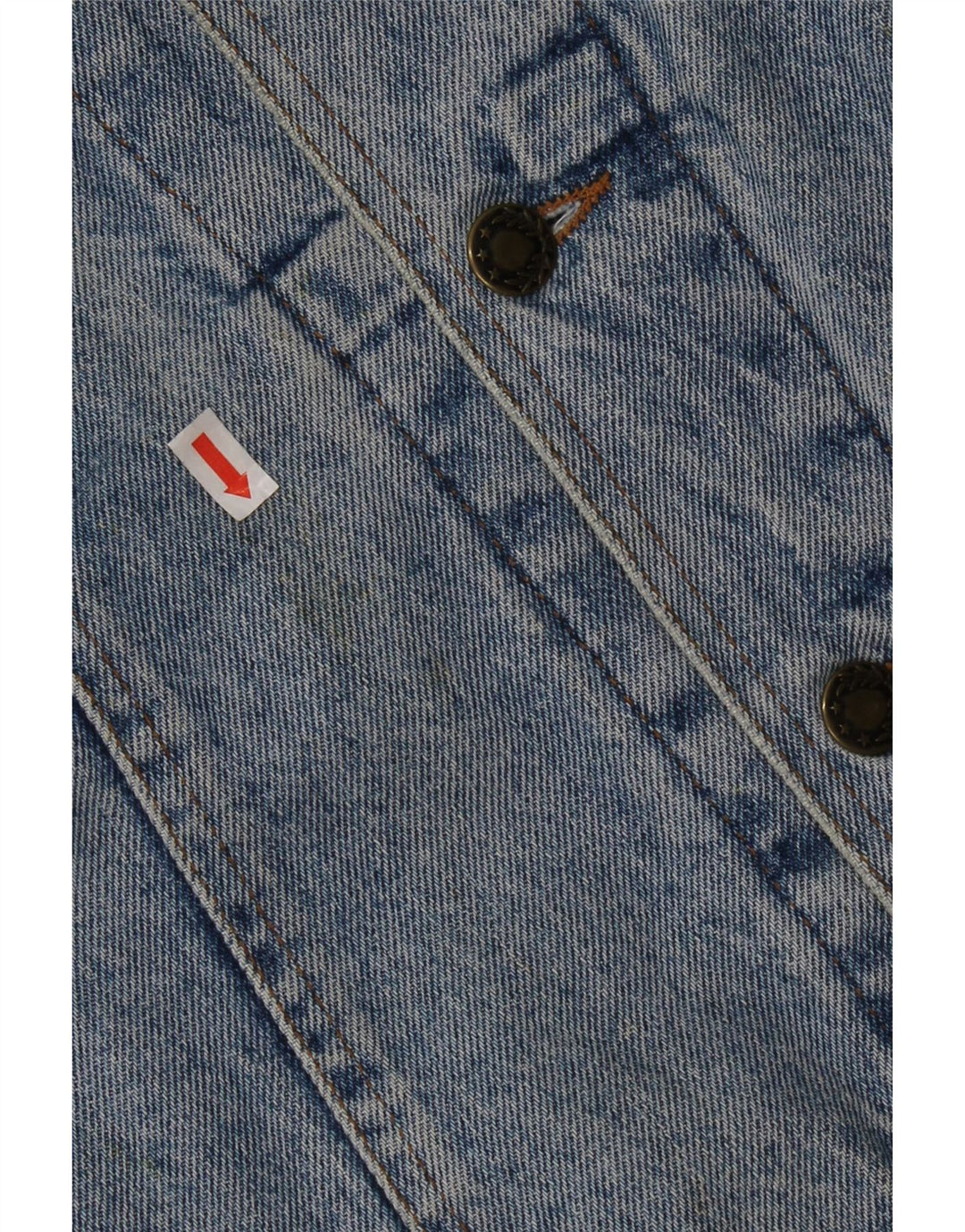 Vintage hombres chaqueta de mezclilla Reino Unido 38 algodón azul medio