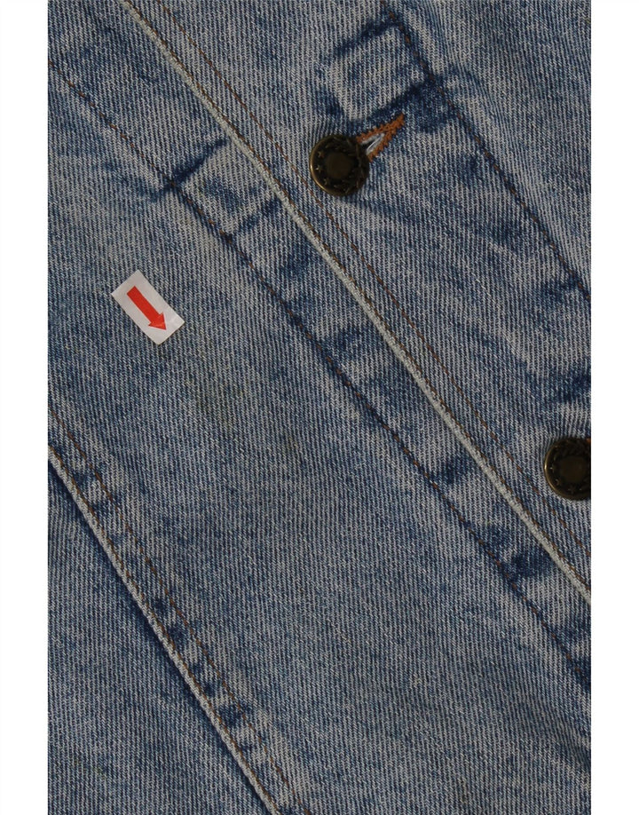 Vintage hombres chaqueta de mezclilla Reino Unido 38 algodón azul medio