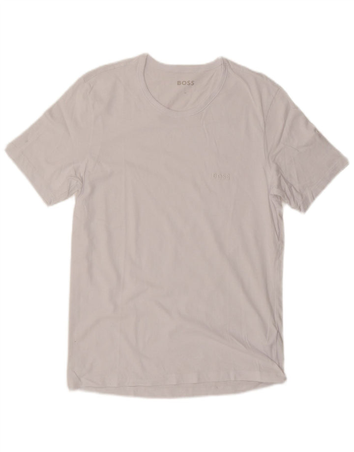 Camiseta Hugo Boss Hombre Top Medium Blanco Algodón