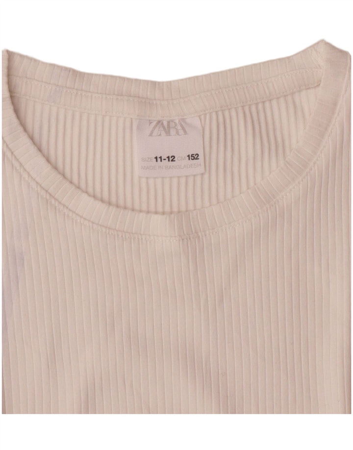 Zara Camiseta Niña Top 11-12 Años Blanco
