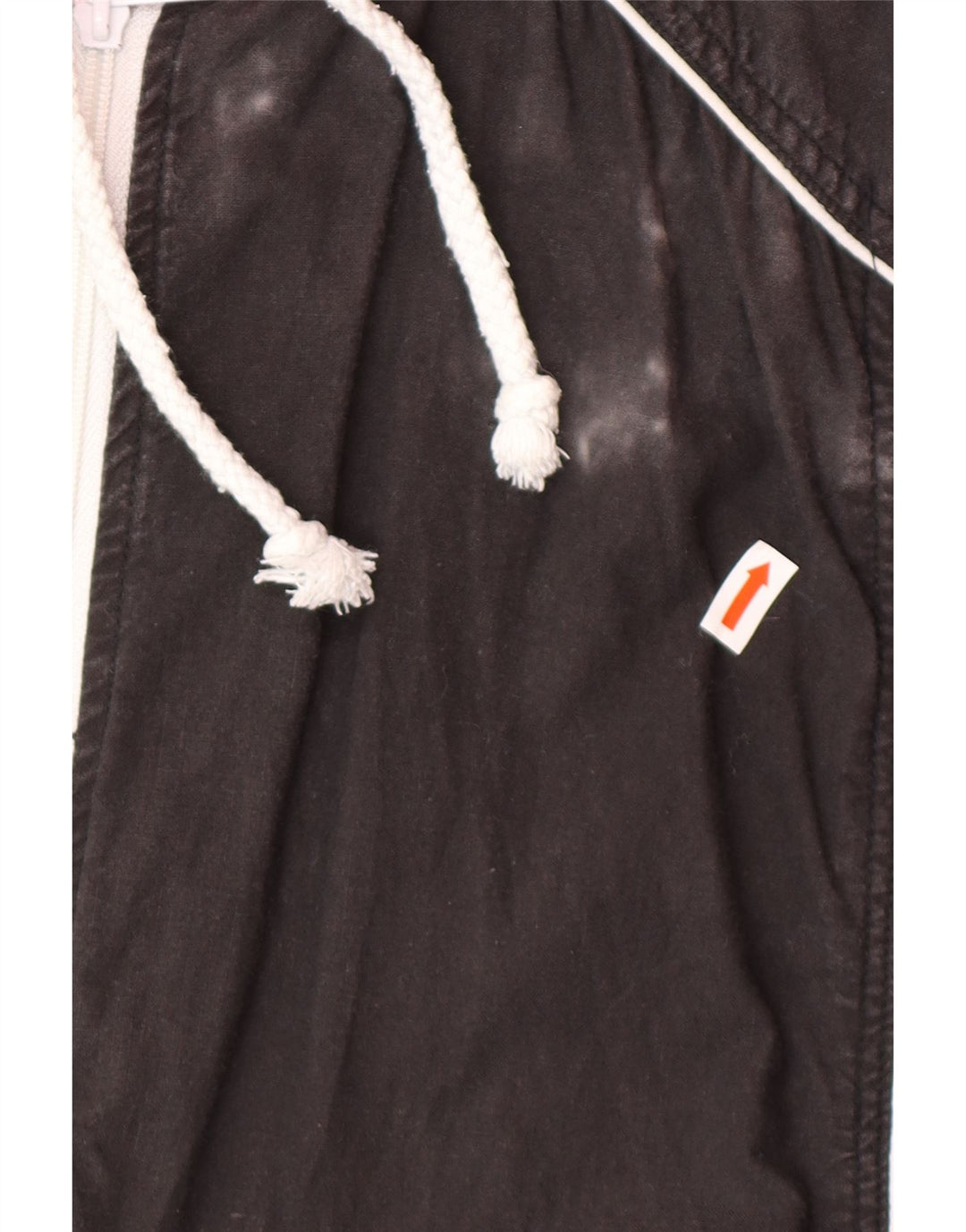 VINTAGE Chaqueta superior de chándal gráfico para mujer Reino Unido 18 XL Bloque de color negro