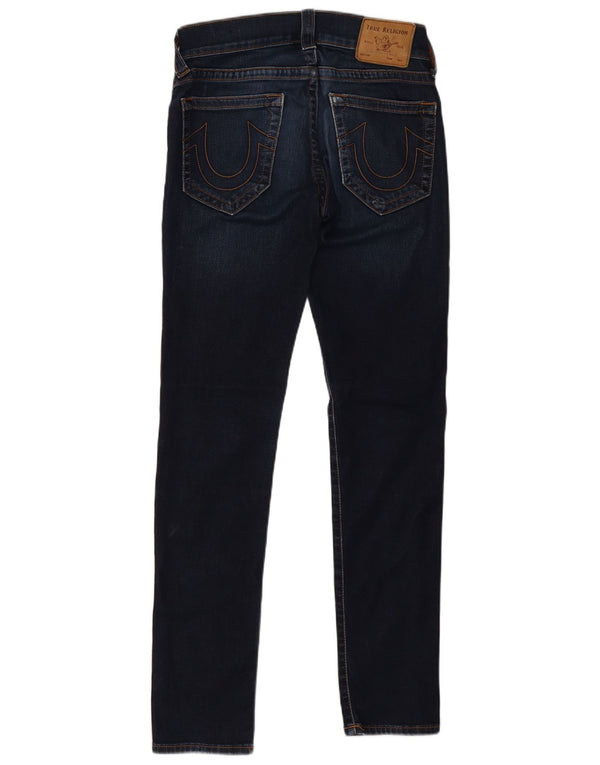 True Religion Vaqueros pitillo para mujer W28 L31 Algodón azul marino
