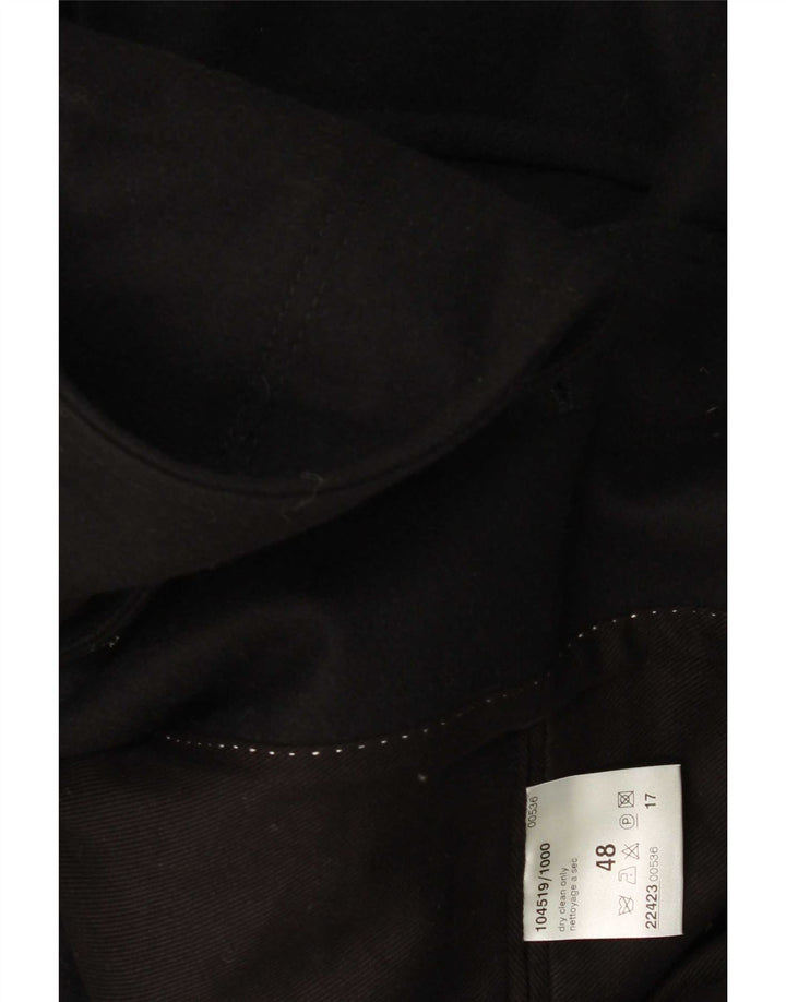 Abrigo vintage para hombre IT 48 Lana negra media