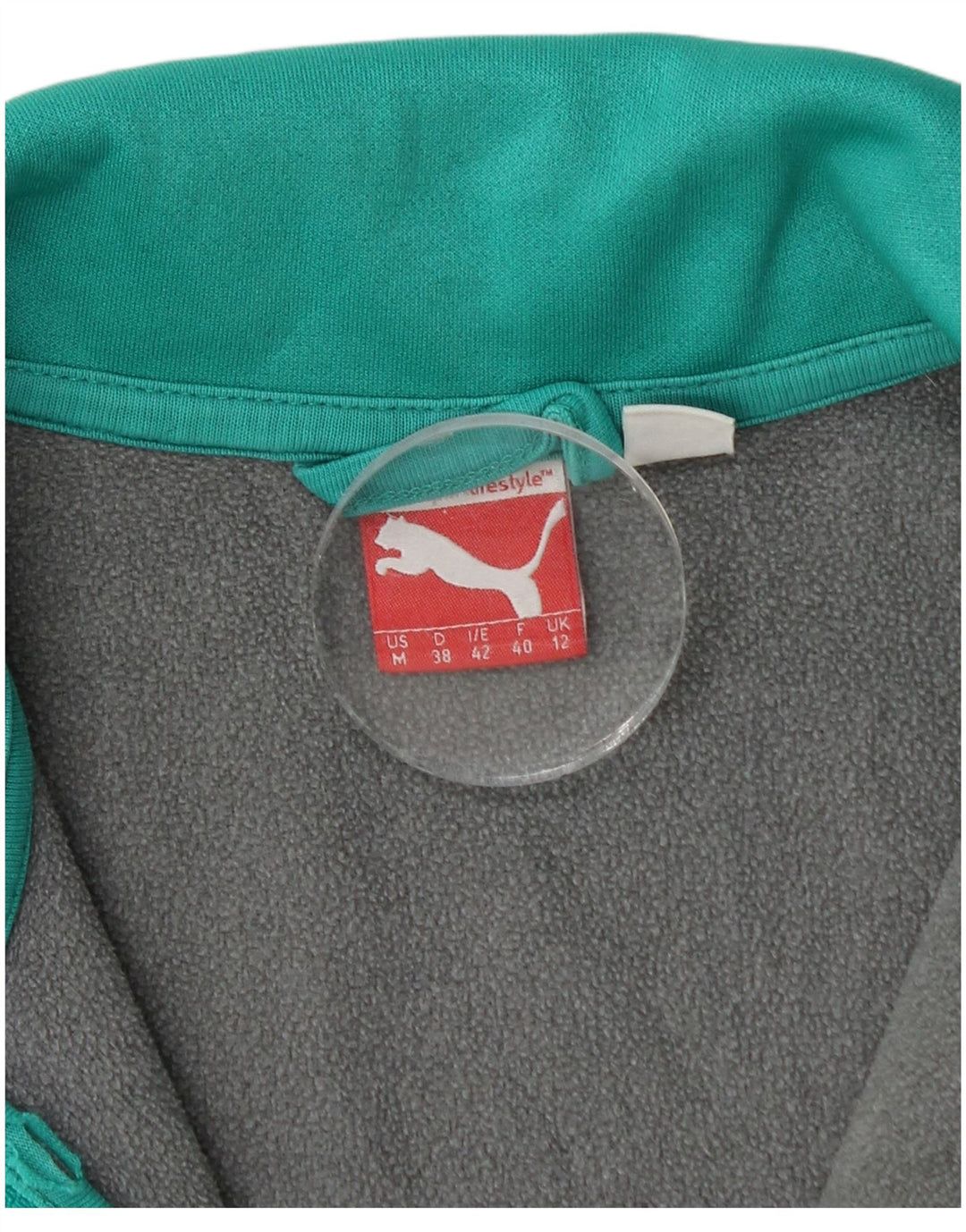 PUMA Chaqueta de chándal para mujer UK 12 Poliéster gris medio