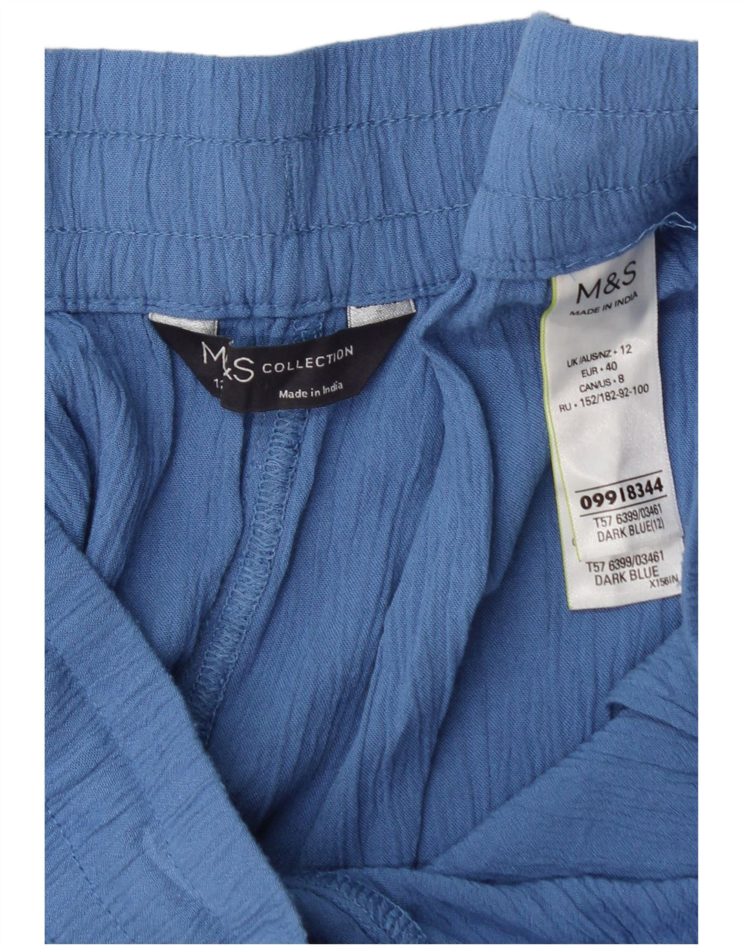 Marks & Spencer Pantalones cortos deportivos para mujer UK 40 Viscosa azul medio