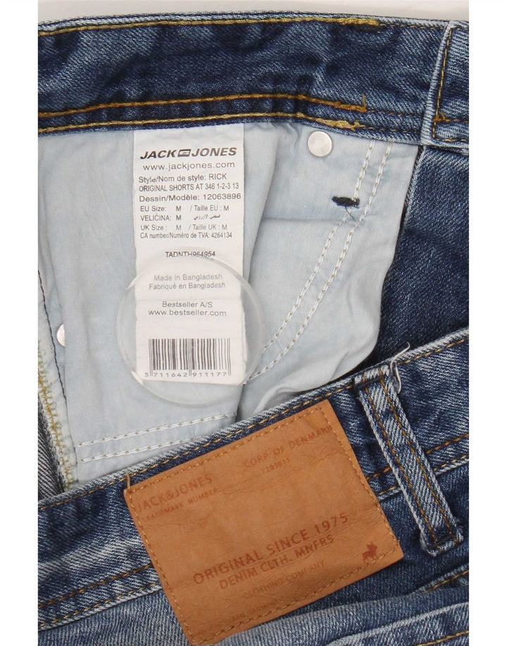 Jack & Jones Mens Shorts De Mezclilla Medio W32 Algodón Azul