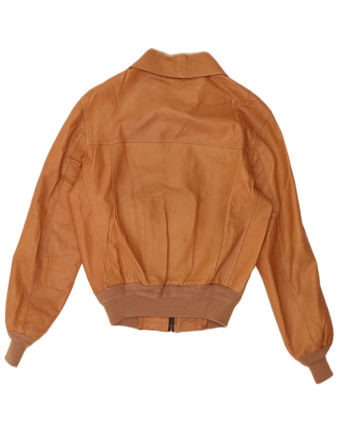 Chaqueta de cuero vintage para mujer IT 50 XL Beige