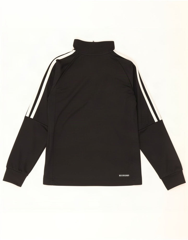 Adidas - Chándal Aeroready con cremallera y cuello para niños, 9-10 años, negro