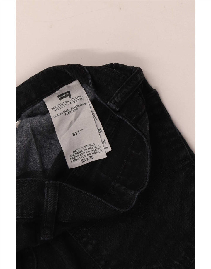 Levi's Vaqueros ajustados para hombre W33 L30 Algodón negro