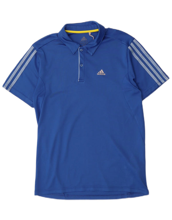 Adidas Mens Climalite Polo Camisa Pequeña Azul Poliéster