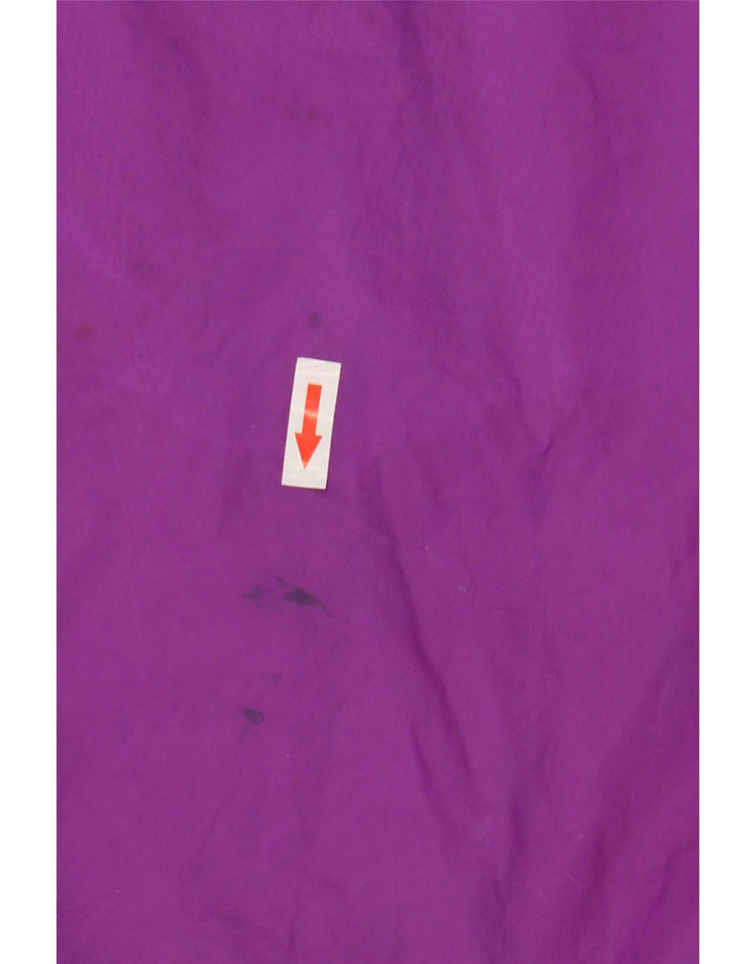 Vintage hombres pullover chaqueta de lluvia Reino Unido 44 2XL púrpura colorblock poliamida
